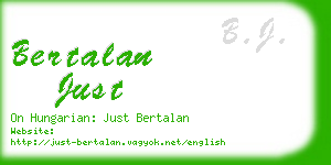 bertalan just business card